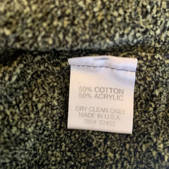 Cousin Johnny Chenille Knit Turtleneck Sweater Cropped Cable Knit Green Small - Picture 7 of 7